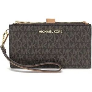 MK wristlet double zip